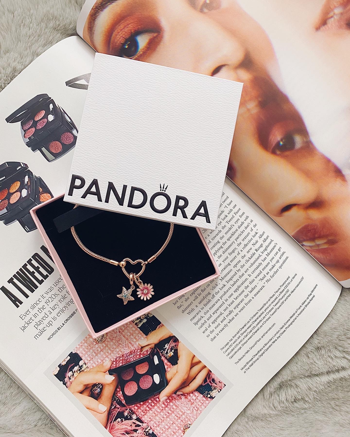 Pandora Moments Heart Closure Bracelet and Charms