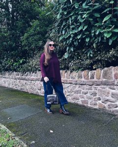 Burgundy Tassel Jumper Outfit